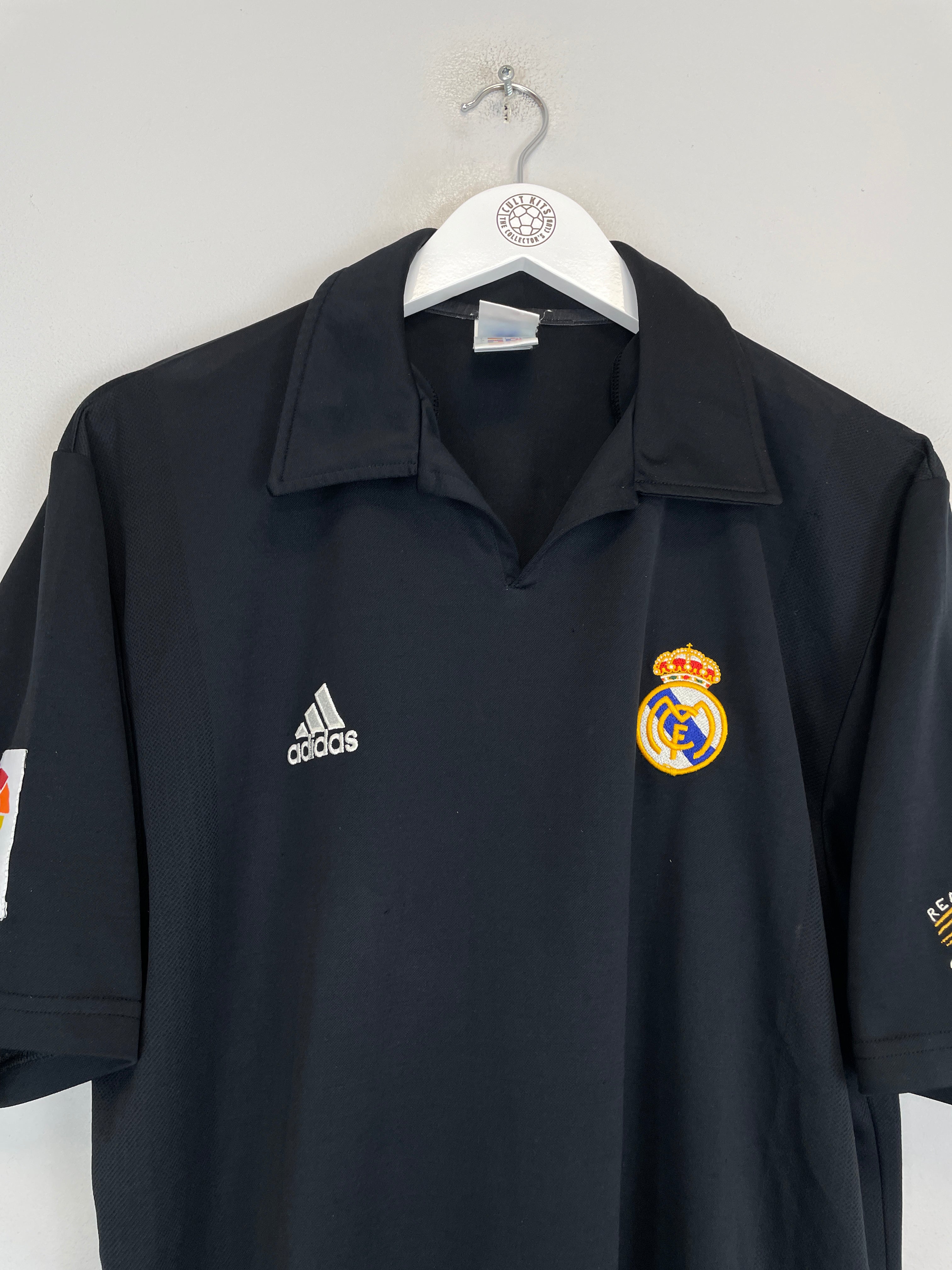 Shop 2002/03 REAL MADRID ZIDANE #5 *CENTENARY* AWAY SHIRT (L) ADIDAS, classic football shirts, vintage football shirts & retro soccer jerseys at Cult Kits