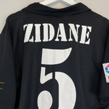 Shop 2002/03 REAL MADRID ZIDANE #5 *CENTENARY* AWAY SHIRT (L) ADIDAS, classic football shirts, vintage football shirts & retro soccer jerseys at Cult Kits