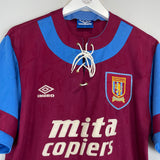 1992/93 ASTON VILLA HOME SHIRT (L) UMBRO