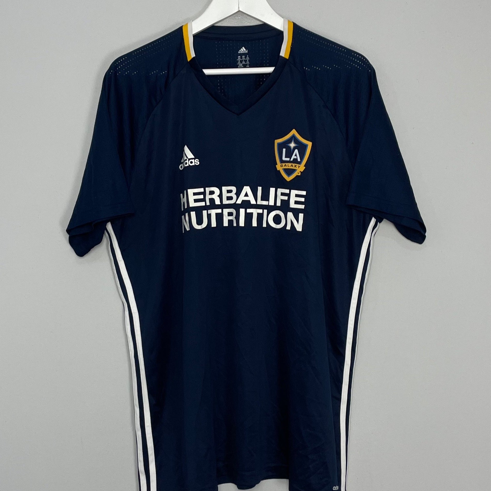 Shop 2016 LA GALAXY TRAINING SHIRT (XXL) ADIDAS, classic football shirts, vintage football shirts & retro soccer jerseys at Cult Kits