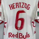 2012/13 NEW YORK RED BULLS HERTZOG #6 *PLAYER ISSUE* HOME SHIRT (L) ADIDAS