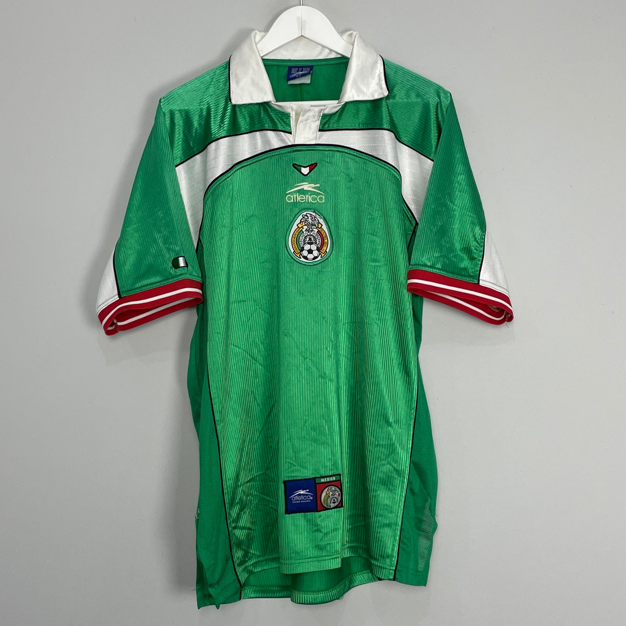 Shop 2000/01 MEXICO HOME SHIRT (L) ATLETICA, classic football shirts, vintage football shirts & retro soccer jerseys at Cult Kits