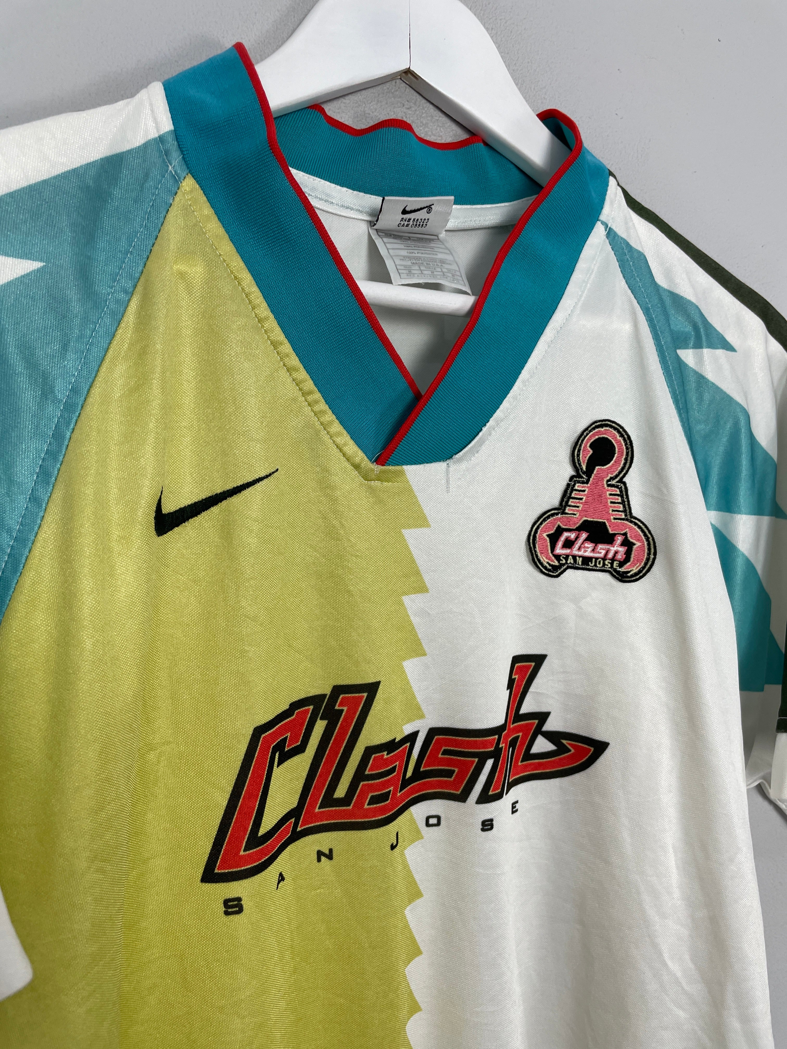 Shop 1996/97 SAN JOSE CLASH HOME SHIRT (M) NIKE, classic football shirts, vintage football shirts & retro soccer jerseys at Cult Kits
