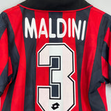 1995/96 AC MILAN MALDINI #3 HOME SHIRT (M) LOTTO