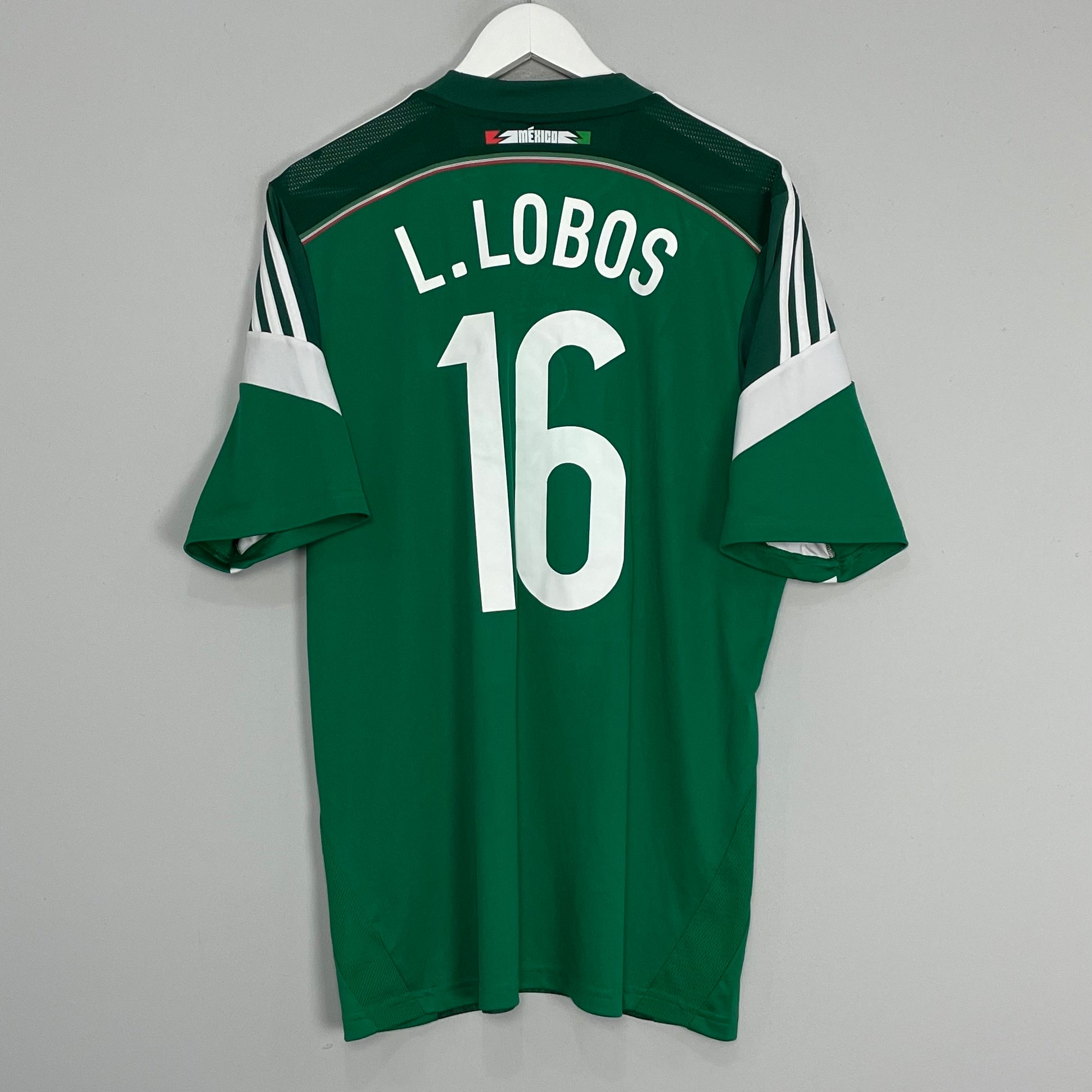 Shop 2014/15 MEXICO L.LOBOS #16 HOME SHIRT (L) ADIDAS, classic football shirts, vintage football shirts & retro soccer jerseys at Cult Kits