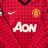 2012/13 Manchester United Chicharito #14 L/S C/L *Match Issue* BNWT Home Shirt (M) Nike