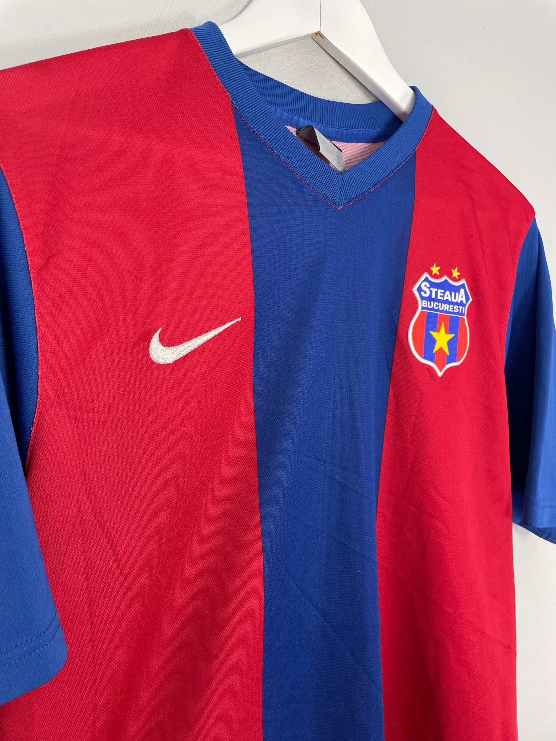 CSA STEAUA BUCURESTI 2004-05 HOME SHIRT NIKE JERSEY SOCCER SIZE L/XL