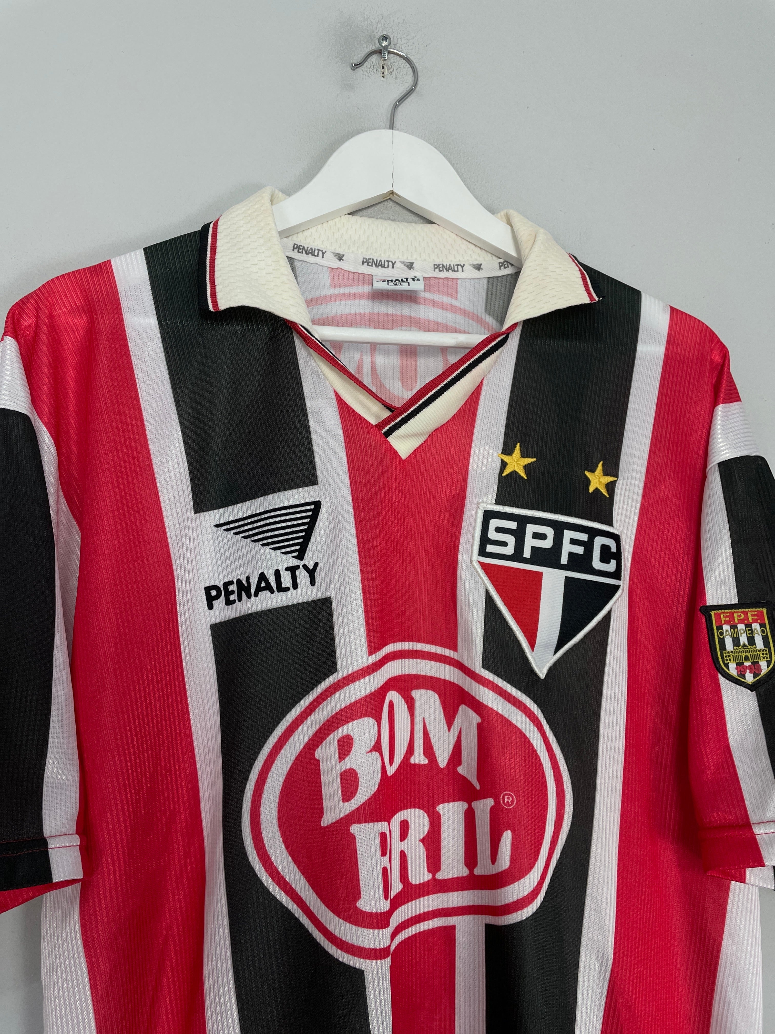 Shop 1997/99 SAO PAULO #6 AWAY SHIRT (L) PENALTY, classic football shirts, vintage football shirts & retro soccer jerseys at Cult Kits
