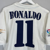 2002/03 REAL MADRID RONALDO #11 *CENTENARY* HOME SHIRT (L) ADIDAS