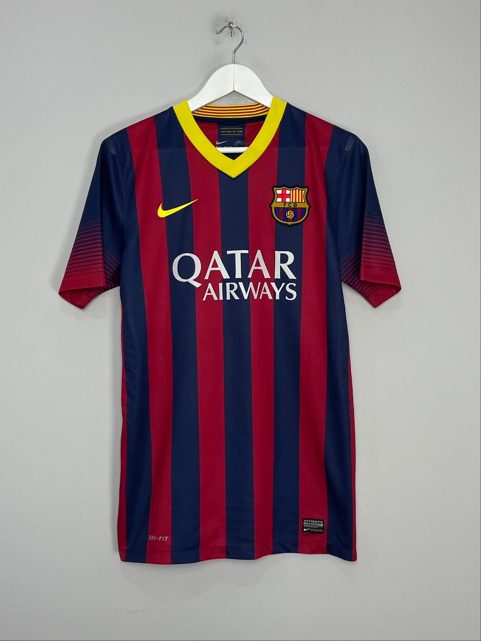 Shop 2013/14 BARCELONA MESSI #10 *AUTHENTIC* HOME SHIRT (L) NIKE, classic football shirts, vintage football shirts & retro soccer jerseys at Cult Kits