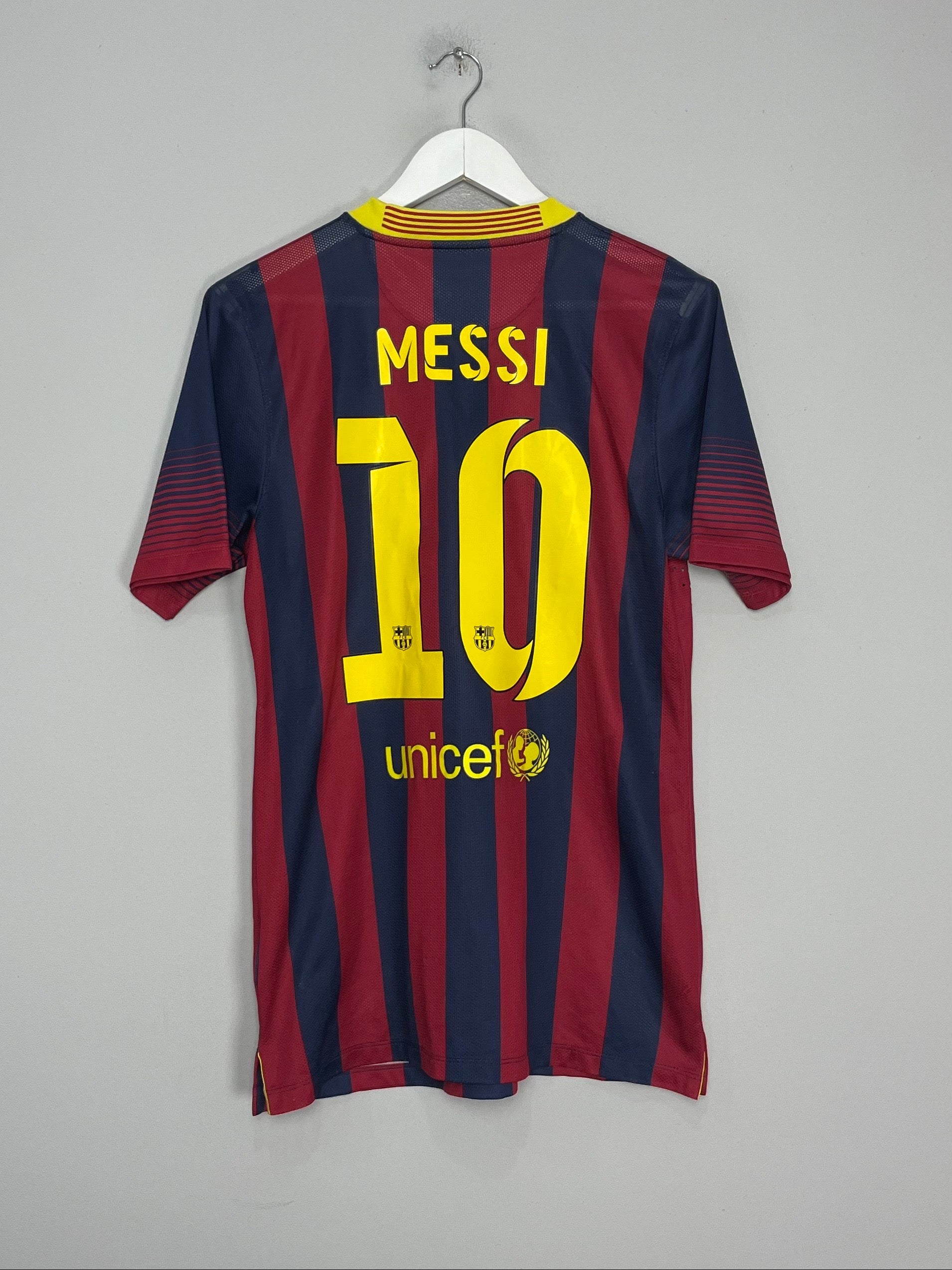 Shop 2013/14 BARCELONA MESSI #10 *AUTHENTIC* HOME SHIRT (L) NIKE, classic football shirts, vintage football shirts & retro soccer jerseys at Cult Kits