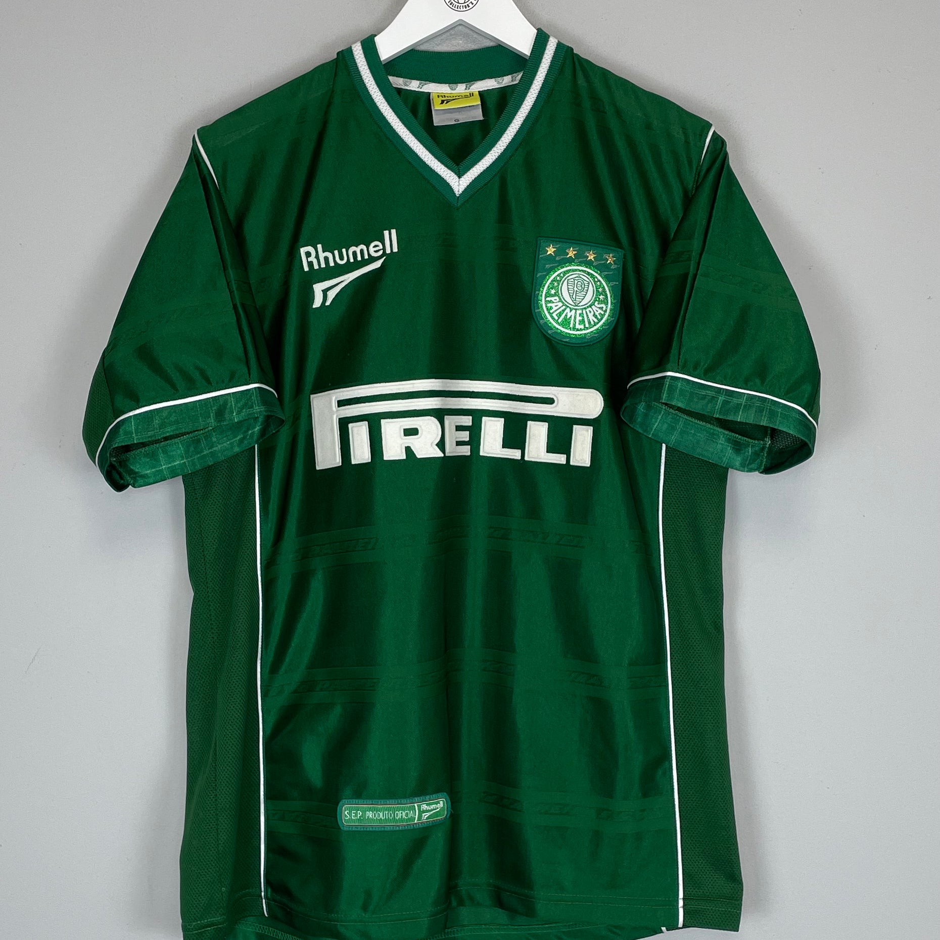 Shop 2001/02 PALMEIRAS HOME SHIRT (L) RHUMMEL, classic football shirts, vintage football shirts & retro soccer jerseys at Cult Kits