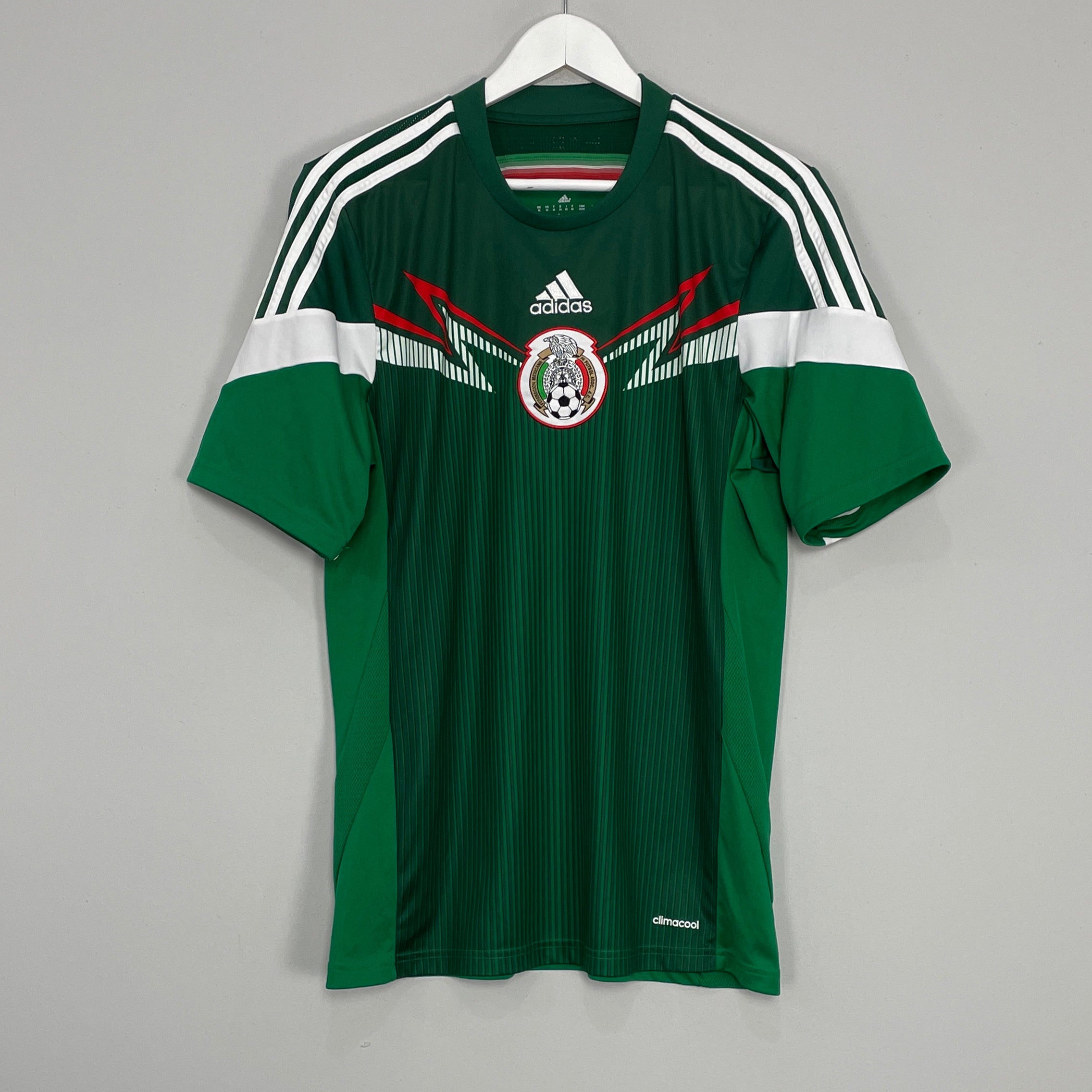Shop 2014/15 MEXICO HOME SHIRT (M) ADIDAS, classic football shirts, vintage football shirts & retro soccer jerseys at Cult Kits