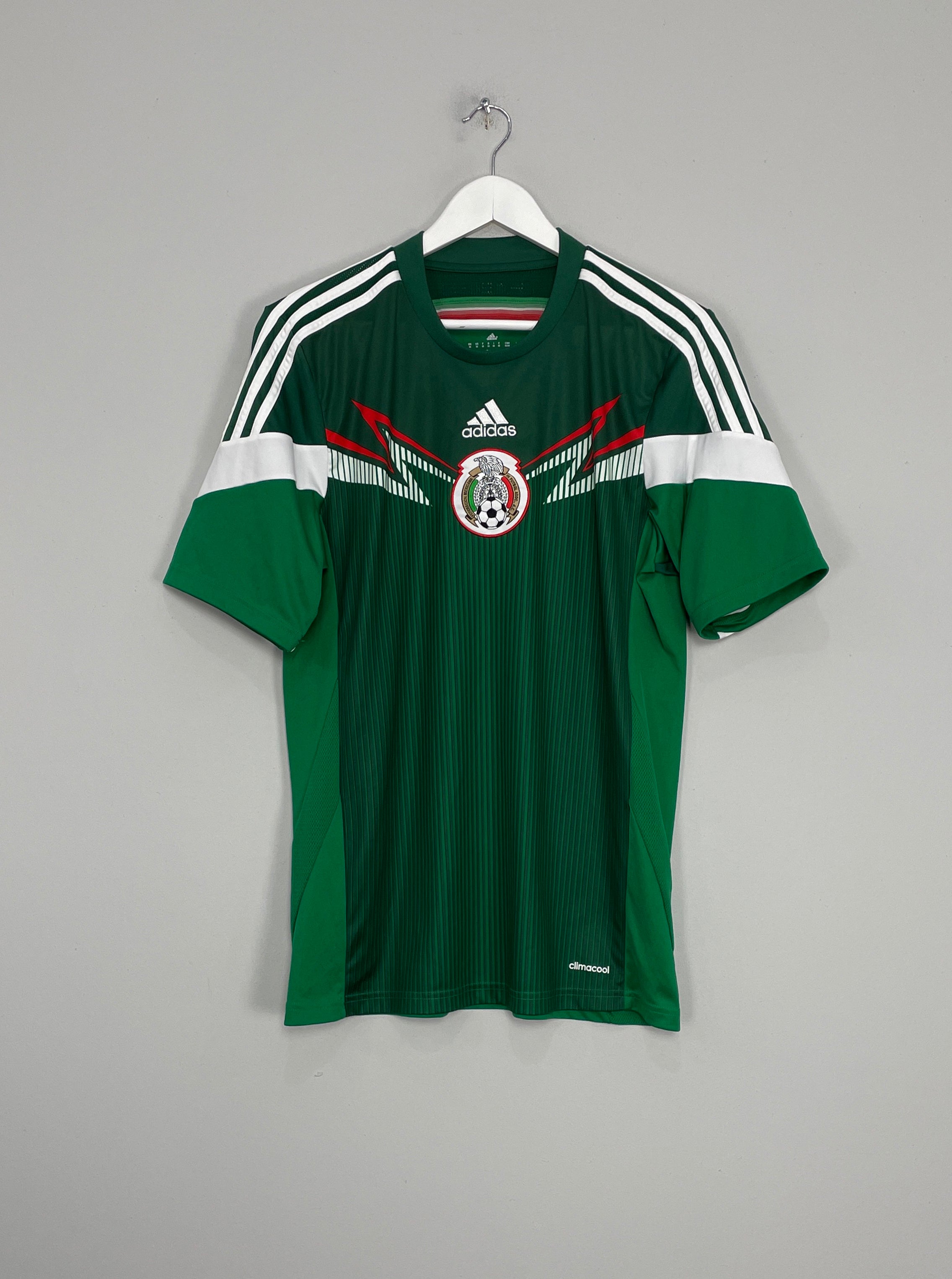 Shop 2014/15 MEXICO HOME SHIRT (M) ADIDAS, classic football shirts, vintage football shirts & retro soccer jerseys at Cult Kits