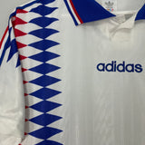 Shop 1994 FRANCE AWAY SHIRT (M) ADIDAS, classic football shirts, vintage football shirts & retro soccer jerseys at Cult Kits