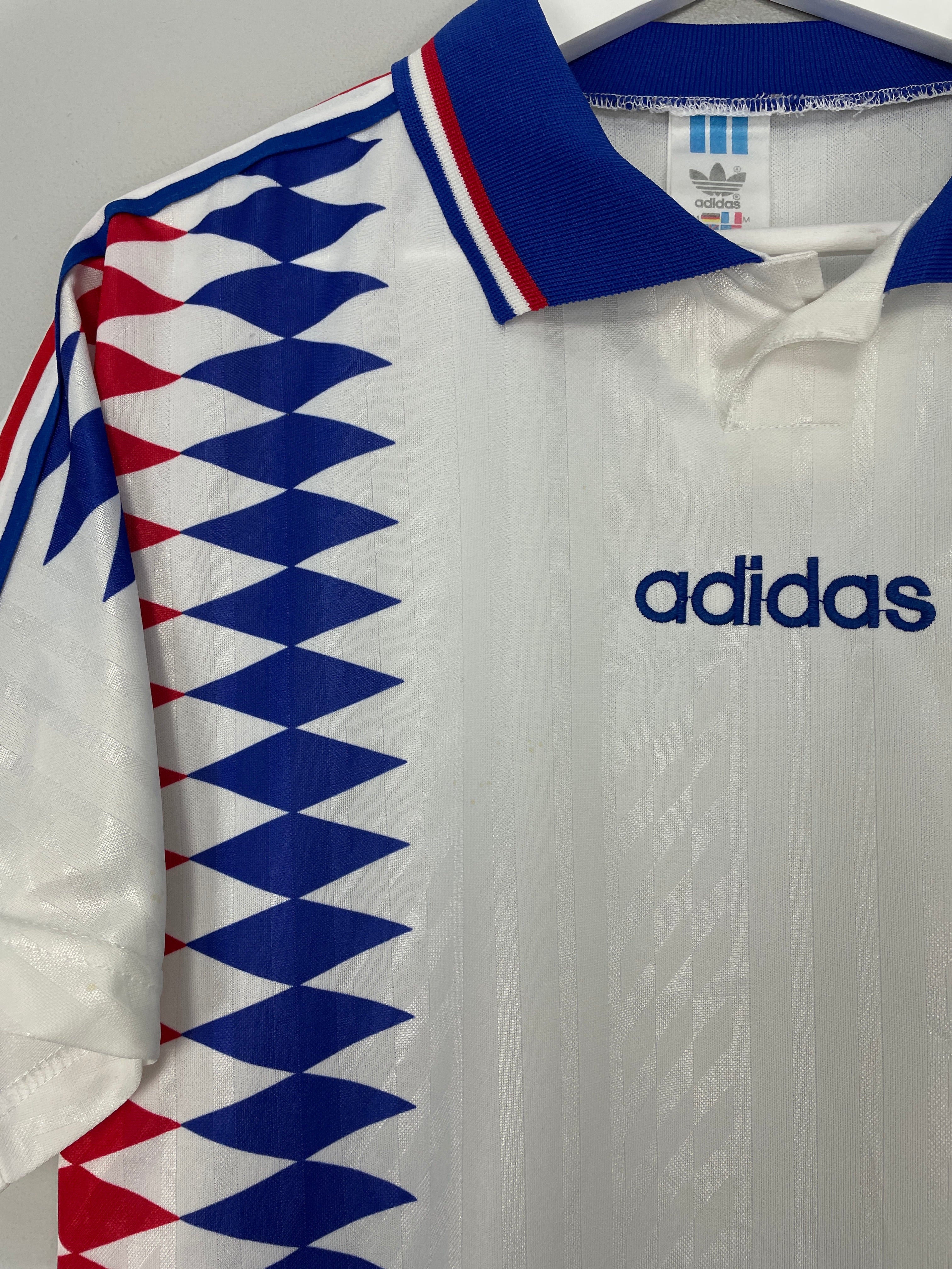Shop 1994 FRANCE AWAY SHIRT (M) ADIDAS, classic football shirts, vintage football shirts & retro soccer jerseys at Cult Kits