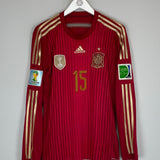 2013/15 SPAIN RAMOS #15 L/S HOME SHIRT (L) ADIDAS
