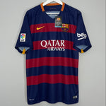 Shop 2015/16 BARCELONA MESSI #10 *BNWT* HOME SHIRT (XL) NIKE, classic football shirts, vintage football shirts & retro soccer jerseys at Cult Kits