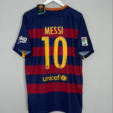 Shop 2015/16 BARCELONA MESSI #10 *BNWT* HOME SHIRT (XL) NIKE, classic football shirts, vintage football shirts & retro soccer jerseys at Cult Kits