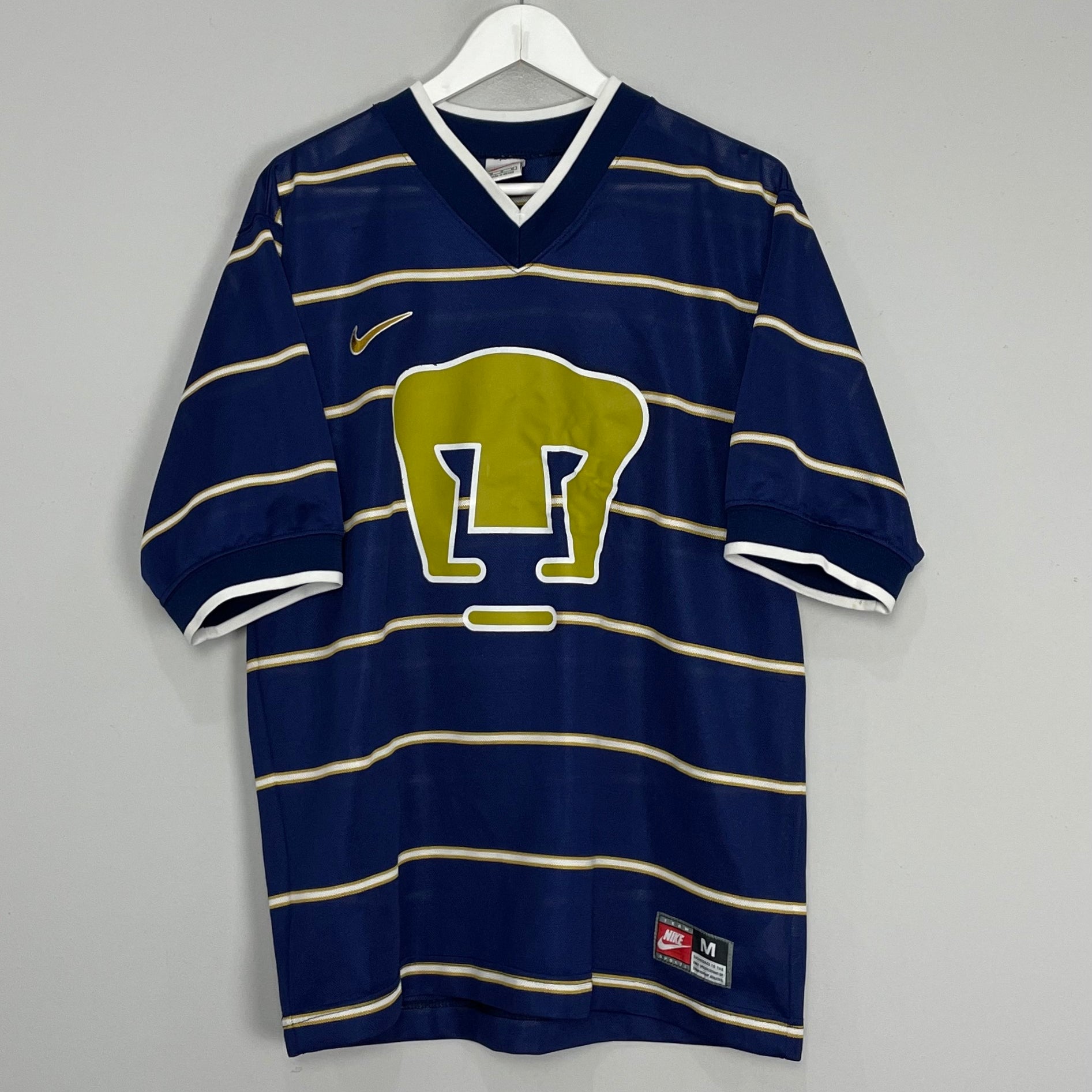 Shop 1997/98 UNAM PUMAS HOME SHIRT (M) NIKE, classic football shirts, vintage football shirts & retro soccer jerseys at Cult Kits