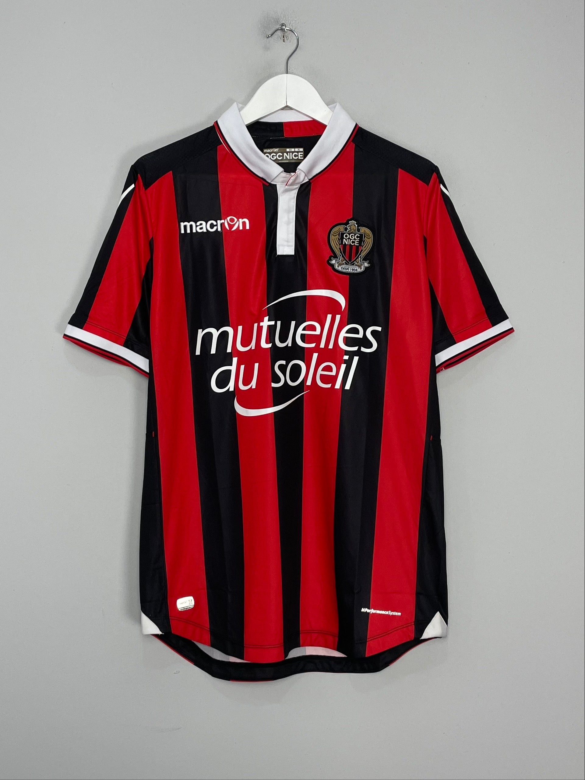 Shop 2017/18 OGC NICE BALOTELLI #9 HOME SHIRT (XL) MACRON, classic football shirts, vintage football shirts & retro soccer jerseys at Cult Kits