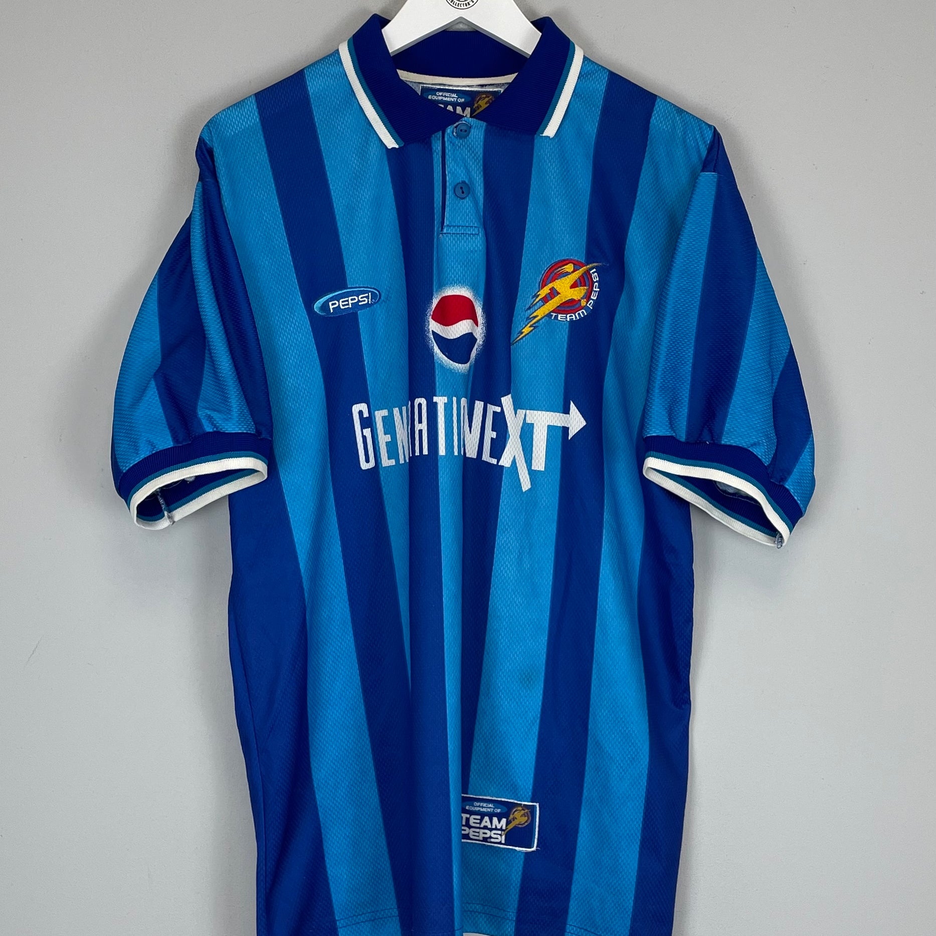 Shop 1997 PEPSI 'GENERATIONNEXT' SHIRT (XL), classic football shirts, vintage football shirts & retro soccer jerseys at Cult Kits