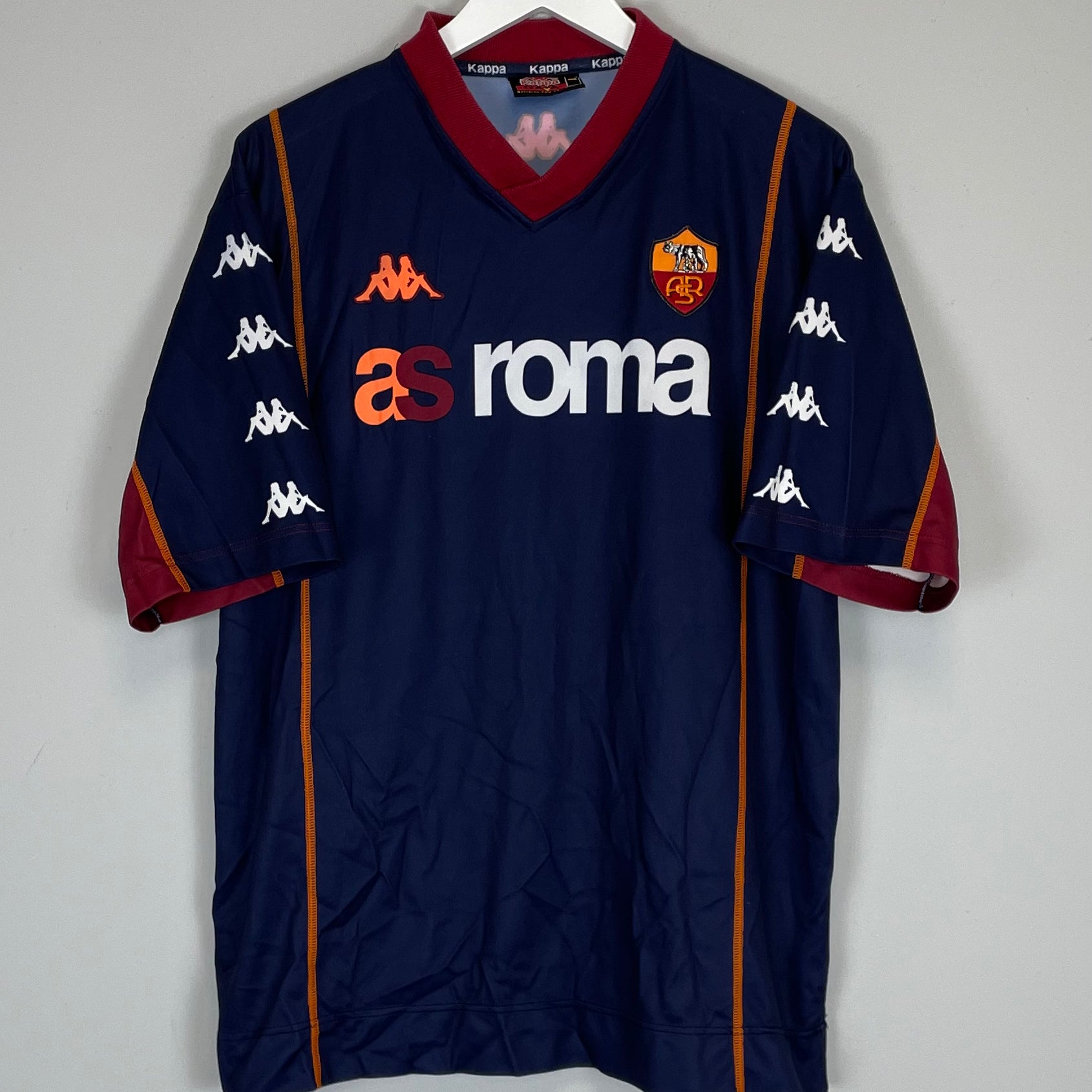 Shop 2000/01 ROMA TRAINING SHIRT (L) KAPPA, classic football shirts, vintage football shirts & retro soccer jerseys at Cult Kits