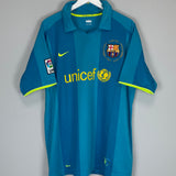 Shop 2007/09 BARCELONA RONALDINHO #10 AWAY SHIRT (XL) NIKE, classic football shirts, vintage football shirts & retro soccer jerseys at Cult Kits