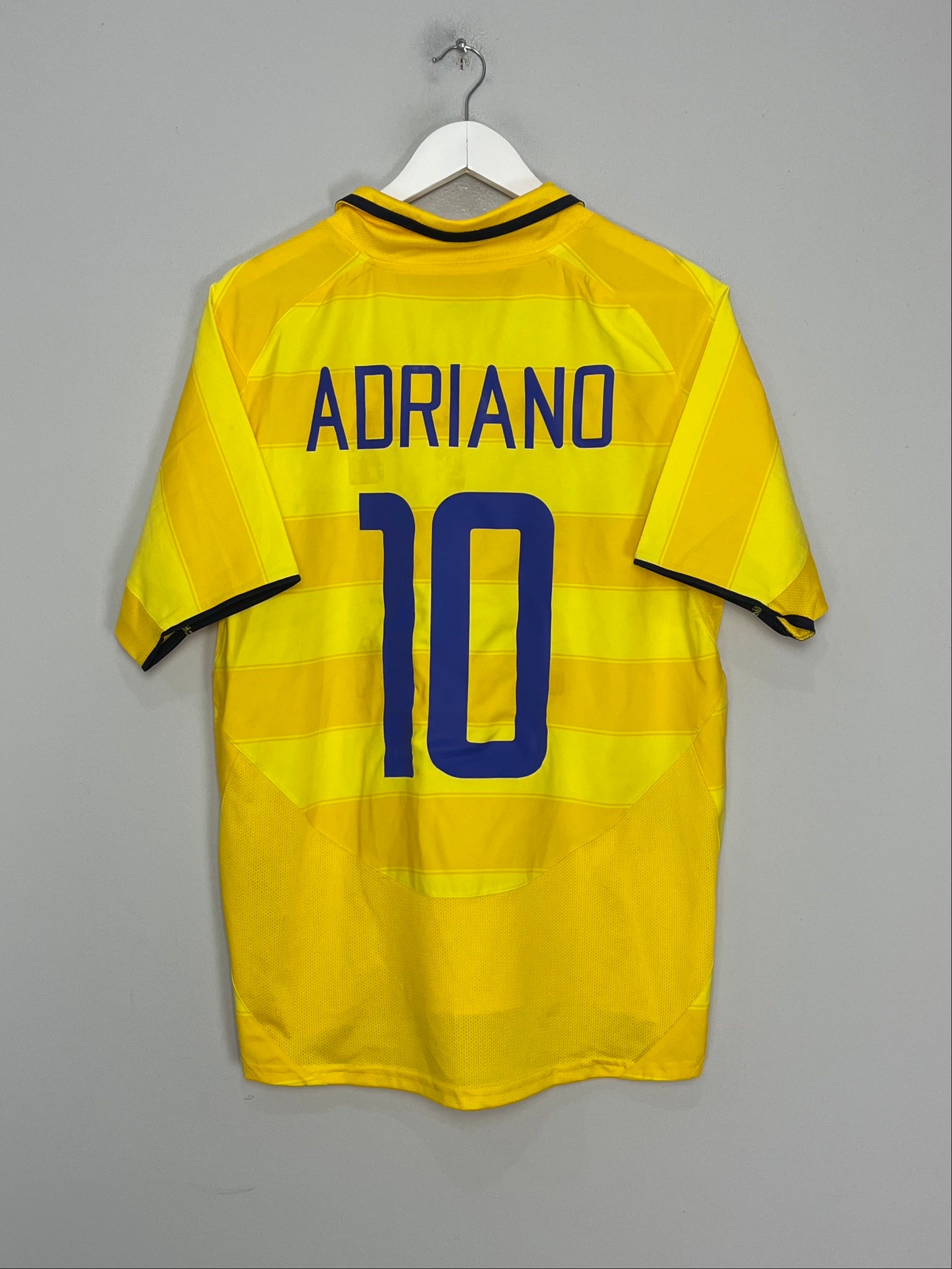 Shop 2003/04 INTER MILAN ADRIANO #10 AWAY SHIRT (M) NIKE, classic football shirts, vintage football shirts & retro soccer jerseys at Cult Kits