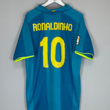 Shop 2007/09 BARCELONA RONALDINHO #10 AWAY SHIRT (XL) NIKE, classic football shirts, vintage football shirts & retro soccer jerseys at Cult Kits