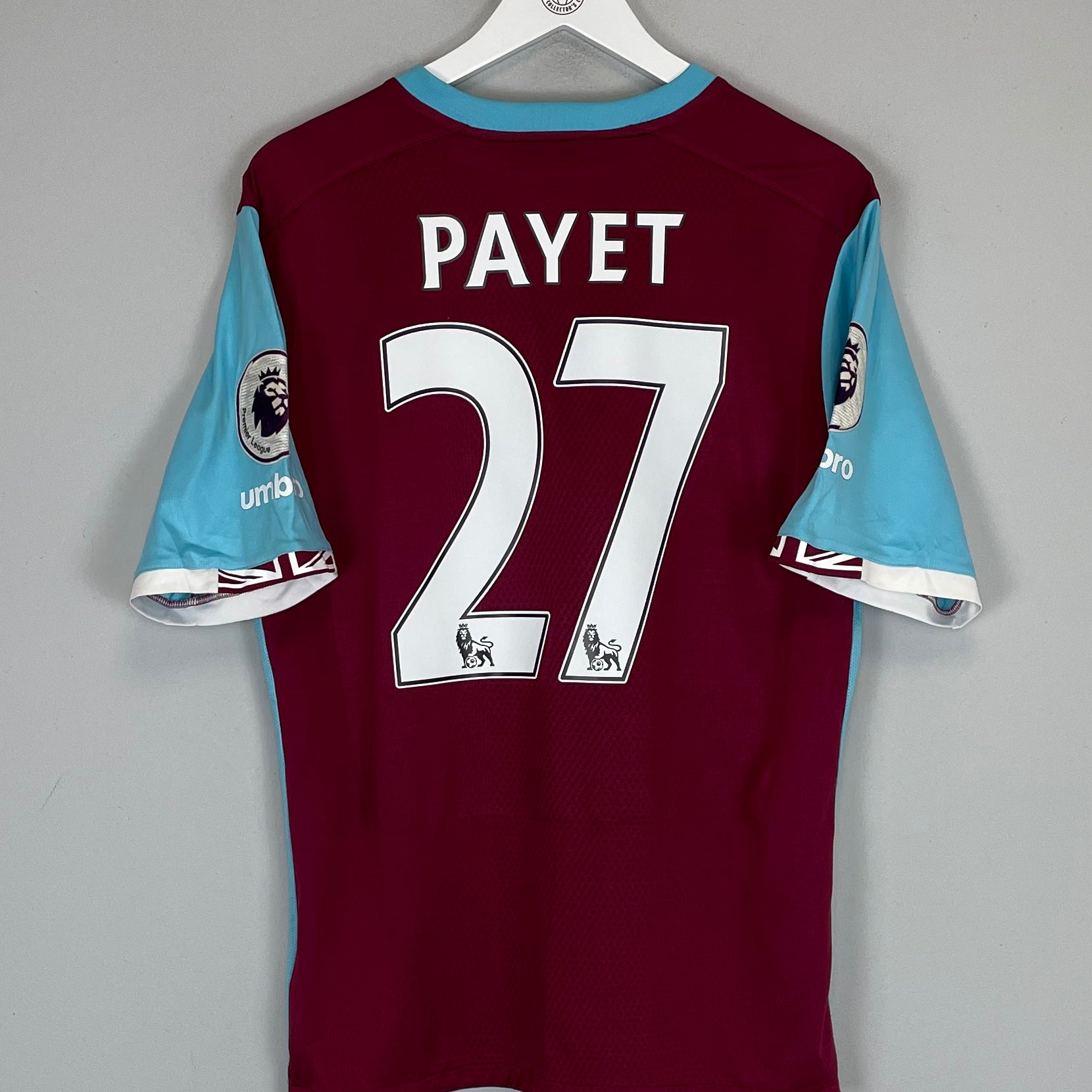 Shop 2016/17 WEST HAM PAYET #27 HOME SHIRT (XL) UMBRO, classic football shirts, vintage football shirts & retro soccer jerseys at Cult Kits