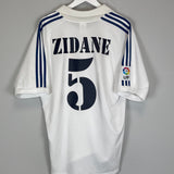 Shop 2001/02 REAL MADRID ZIDANE #5 HOME SHIRT (L) ADIDAS, classic football shirts, vintage football shirts & retro soccer jerseys at Cult Kits