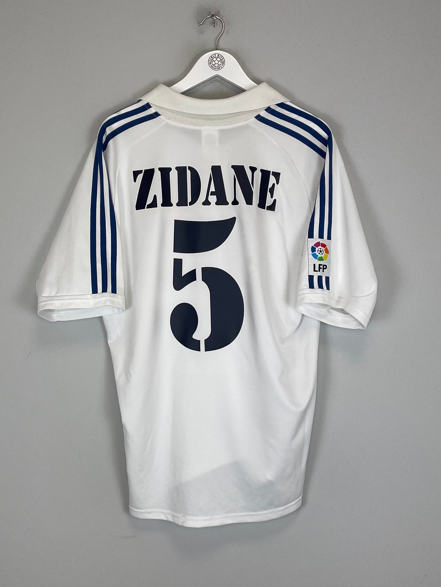 Shop 2001/02 REAL MADRID ZIDANE #5 HOME SHIRT (L) ADIDAS, classic football shirts, vintage football shirts & retro soccer jerseys at Cult Kits