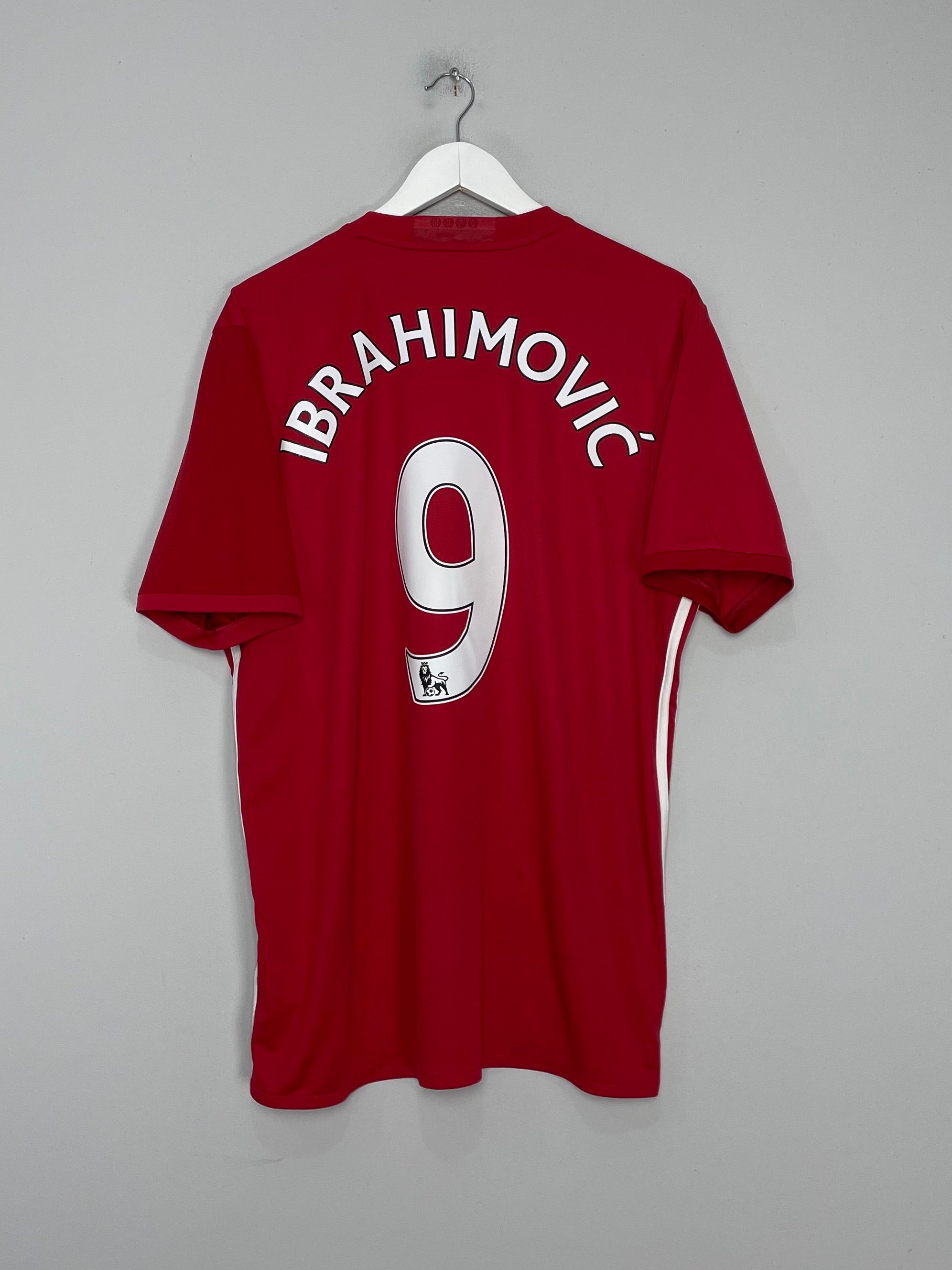 Shop 2016/17 MANCHESTER UNITED IBRAHIMOVIC #9 HOME SHIRT (XL) ADIDAS, classic football shirts, vintage football shirts & retro soccer jerseys at Cult Kits