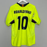 Shop 2005/06 BARCELONA RONALDINHO #10 AWAY SHIRT (L) NIKE, classic football shirts, vintage football shirts & retro soccer jerseys at Cult Kits