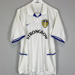Shop 2002/03 LEEDS UNITED MILNER #38 HOME SHIRT (L) NIKE, classic football shirts, vintage football shirts & retro soccer jerseys at Cult Kits