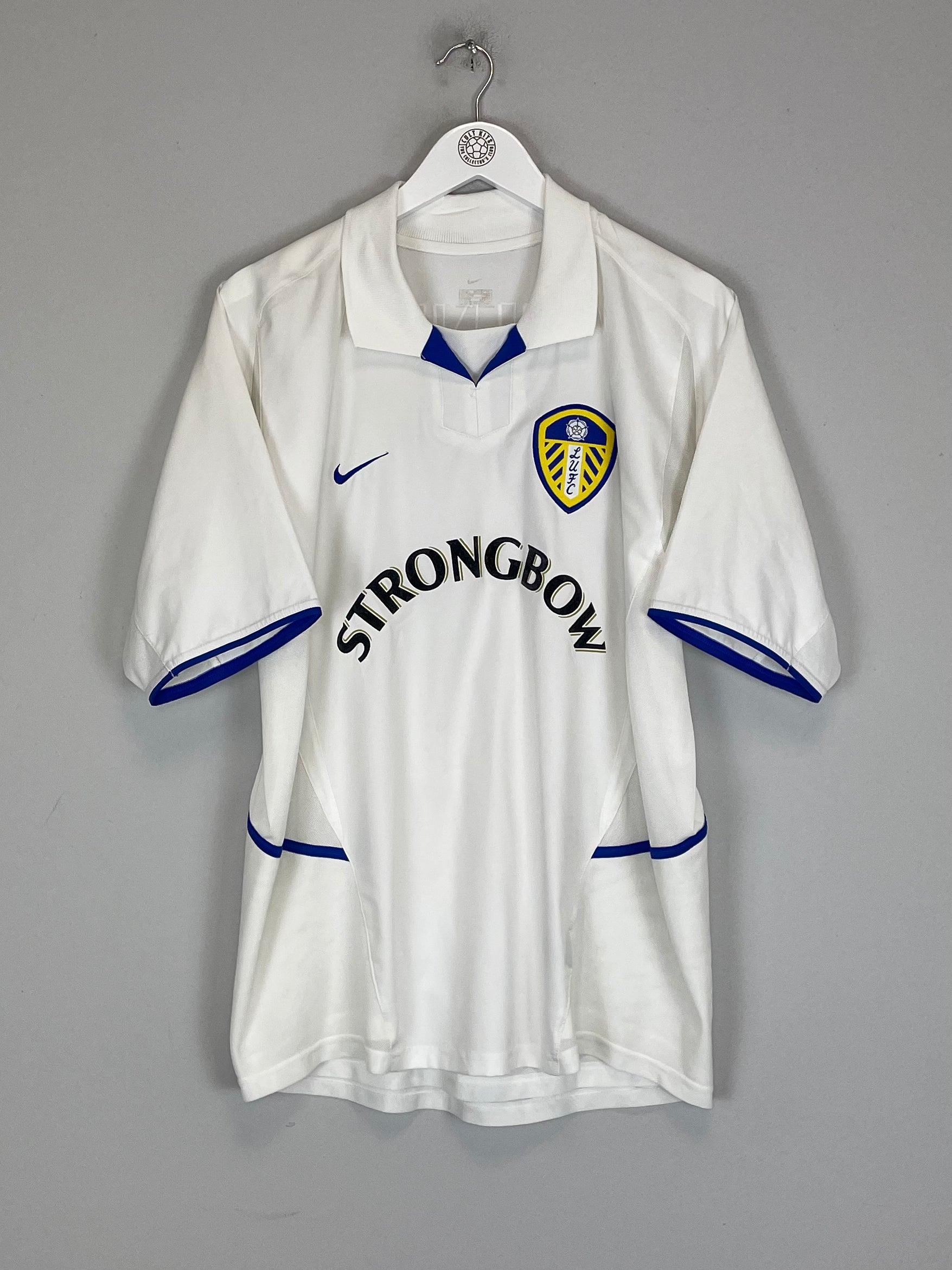 Shop 2002/03 LEEDS UNITED MILNER #38 HOME SHIRT (L) NIKE, classic football shirts, vintage football shirts & retro soccer jerseys at Cult Kits