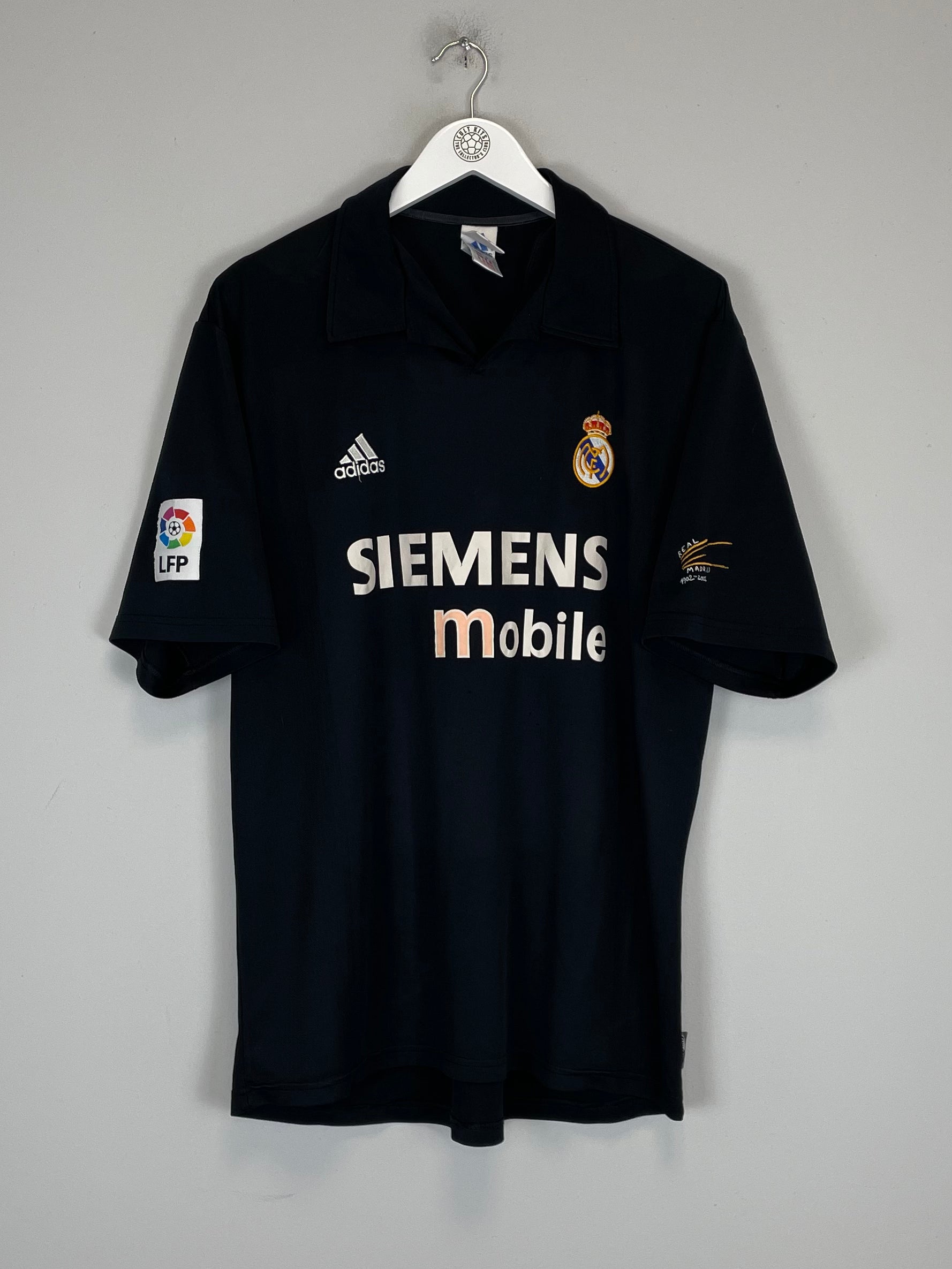 Shop 2002/03 REAL MADRID ZIDANE #5 *CENTENARY* AWAY SHIRT (L) ADIDAS, classic football shirts, vintage football shirts & retro soccer jerseys at Cult Kits