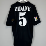 Shop 2002/03 REAL MADRID ZIDANE #5 *CENTENARY* AWAY SHIRT (L) ADIDAS, classic football shirts, vintage football shirts & retro soccer jerseys at Cult Kits