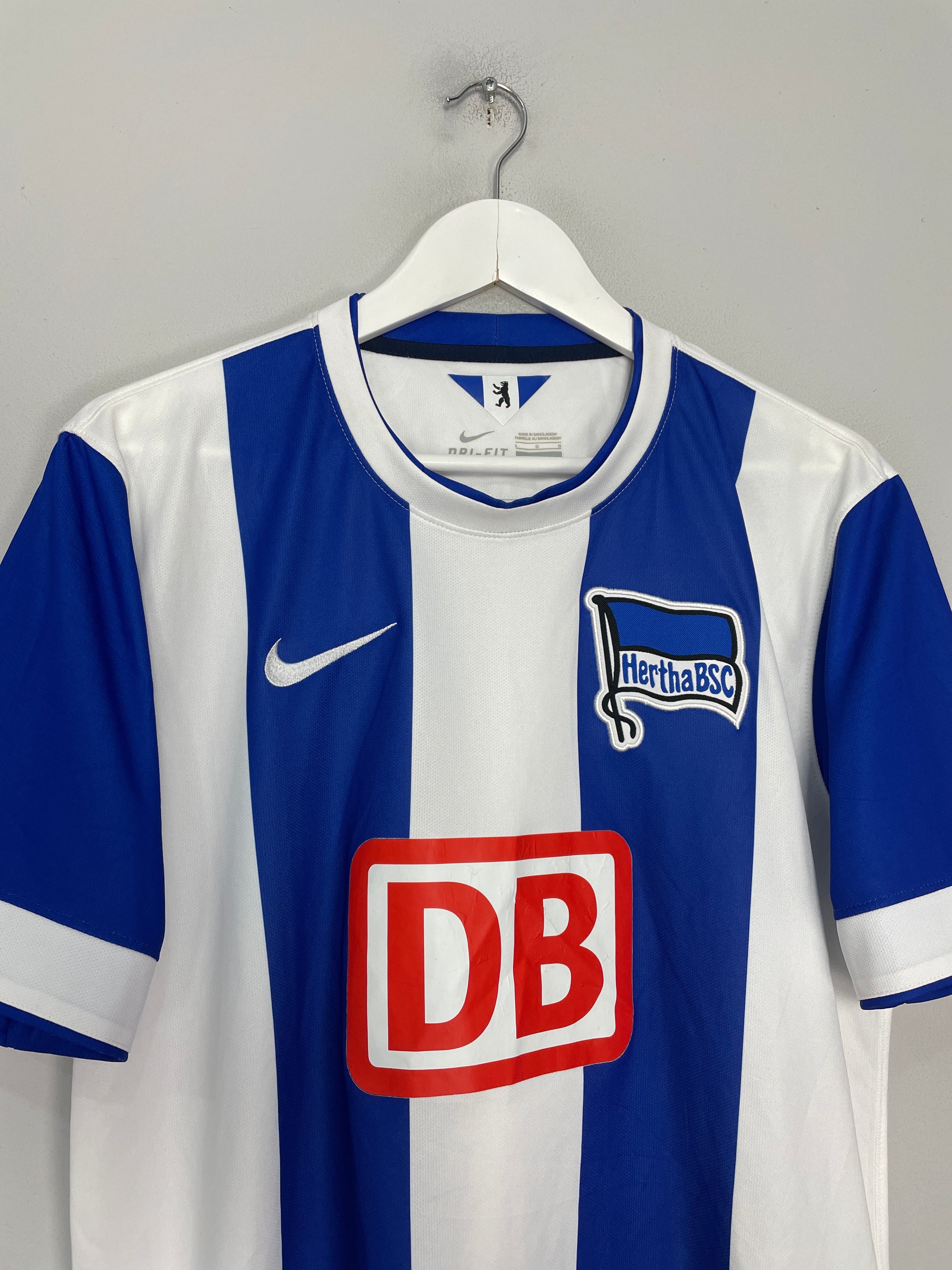 Shop 2014/15 HERTHA BERLIN HOME SHIRT (L) NIKE, classic football shirts, vintage football shirts & retro soccer jerseys at Cult Kits