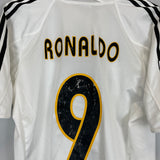 2004/05 REAL MADRID RONALDO #9 HOME SHIRT (M) ADIDAS