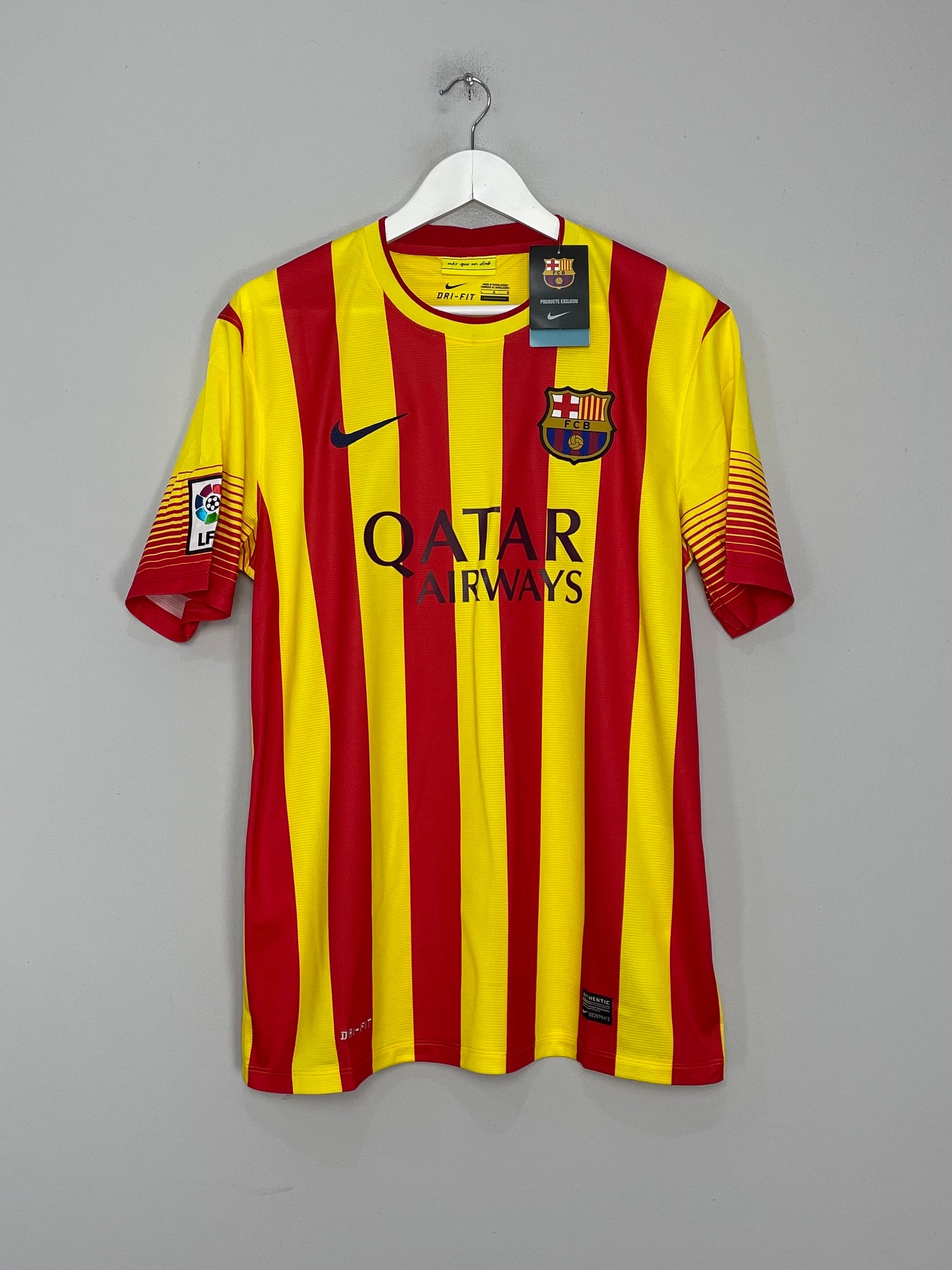 Shop 2013/14 BARCELONA MESSI #10 *BNWT* AWAY SHIRT (L) NIKE, classic football shirts, vintage football shirts & retro soccer jerseys at Cult Kits