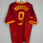 Shop 2002/04 SPAIN MORIENTES #9 HOME SHIRT (XL) ADIDAS, classic football shirts, vintage football shirts & retro soccer jerseys at Cult Kits