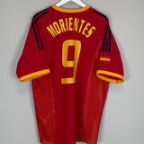 Shop 2002/04 SPAIN MORIENTES #9 HOME SHIRT (XL) ADIDAS, classic football shirts, vintage football shirts & retro soccer jerseys at Cult Kits