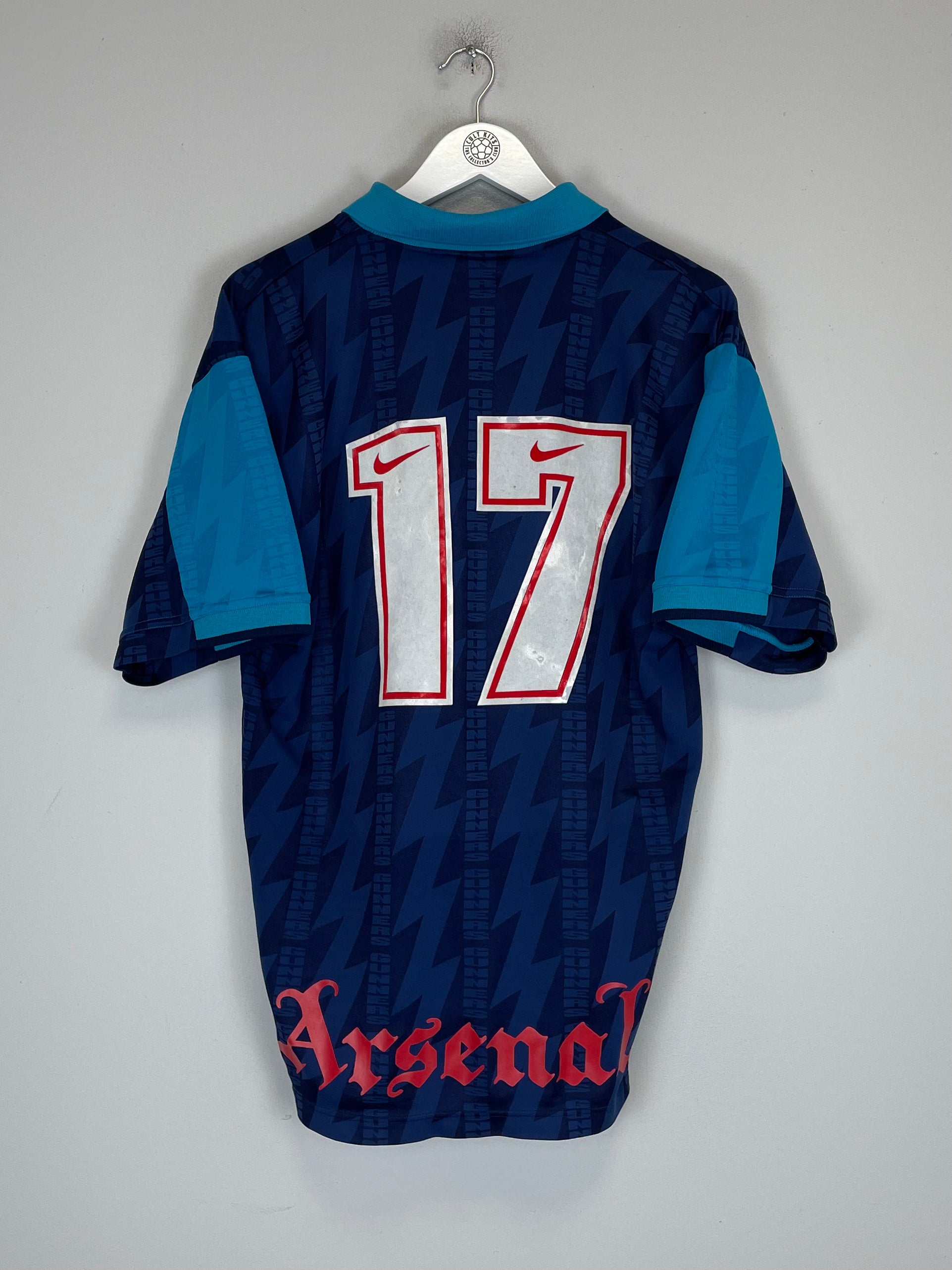Shop 1995/96 ARSENAL #17 AWAY SHIRT (L) NIKE, classic football shirts, vintage football shirts & retro soccer jerseys at Cult Kits