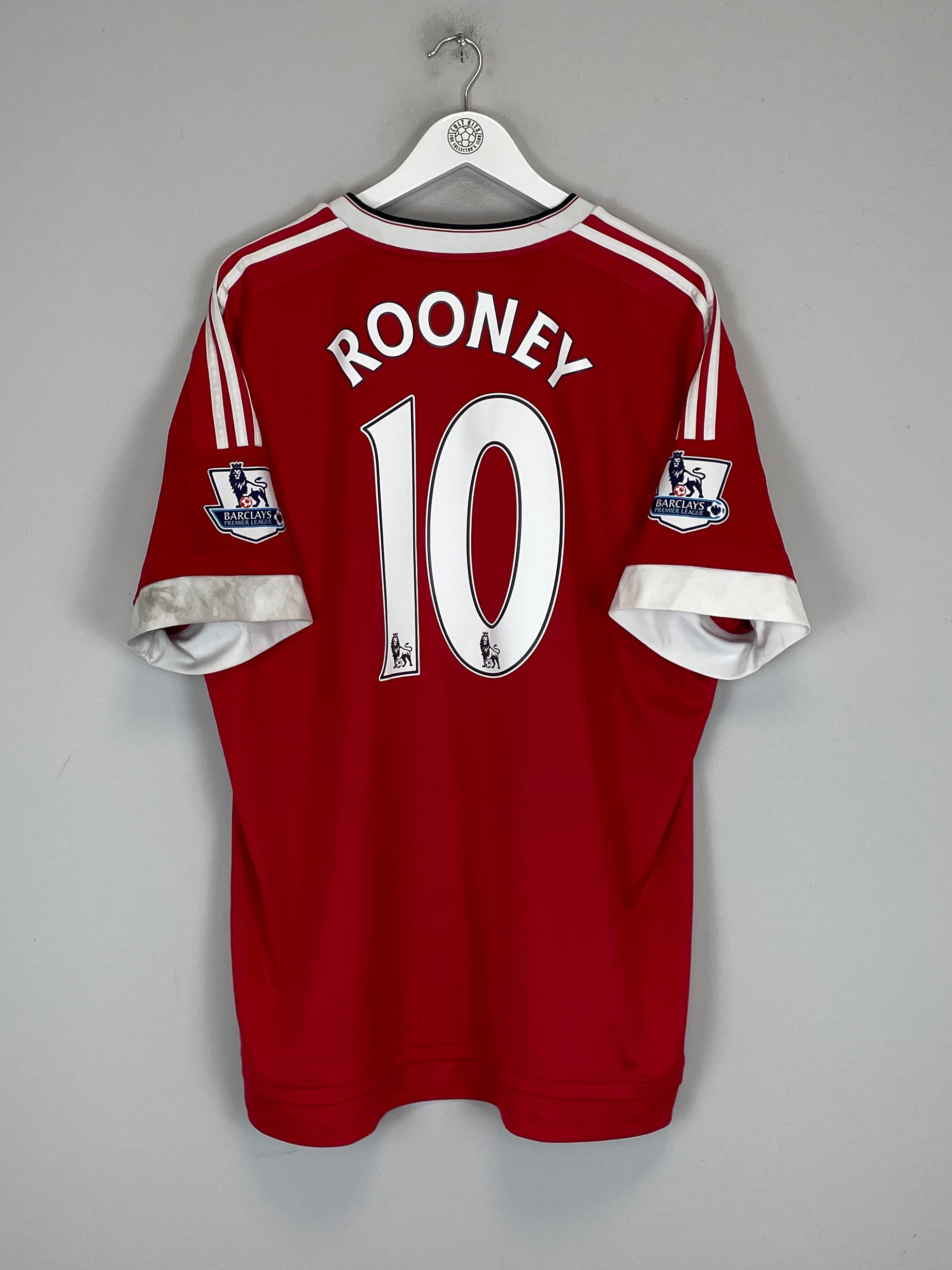 Shop 2015/16 MANCHESTER UNITED ROONEY #10 HOME SHIRT (XXL) ADIDAS, classic football shirts, vintage football shirts & retro soccer jerseys at Cult Kits