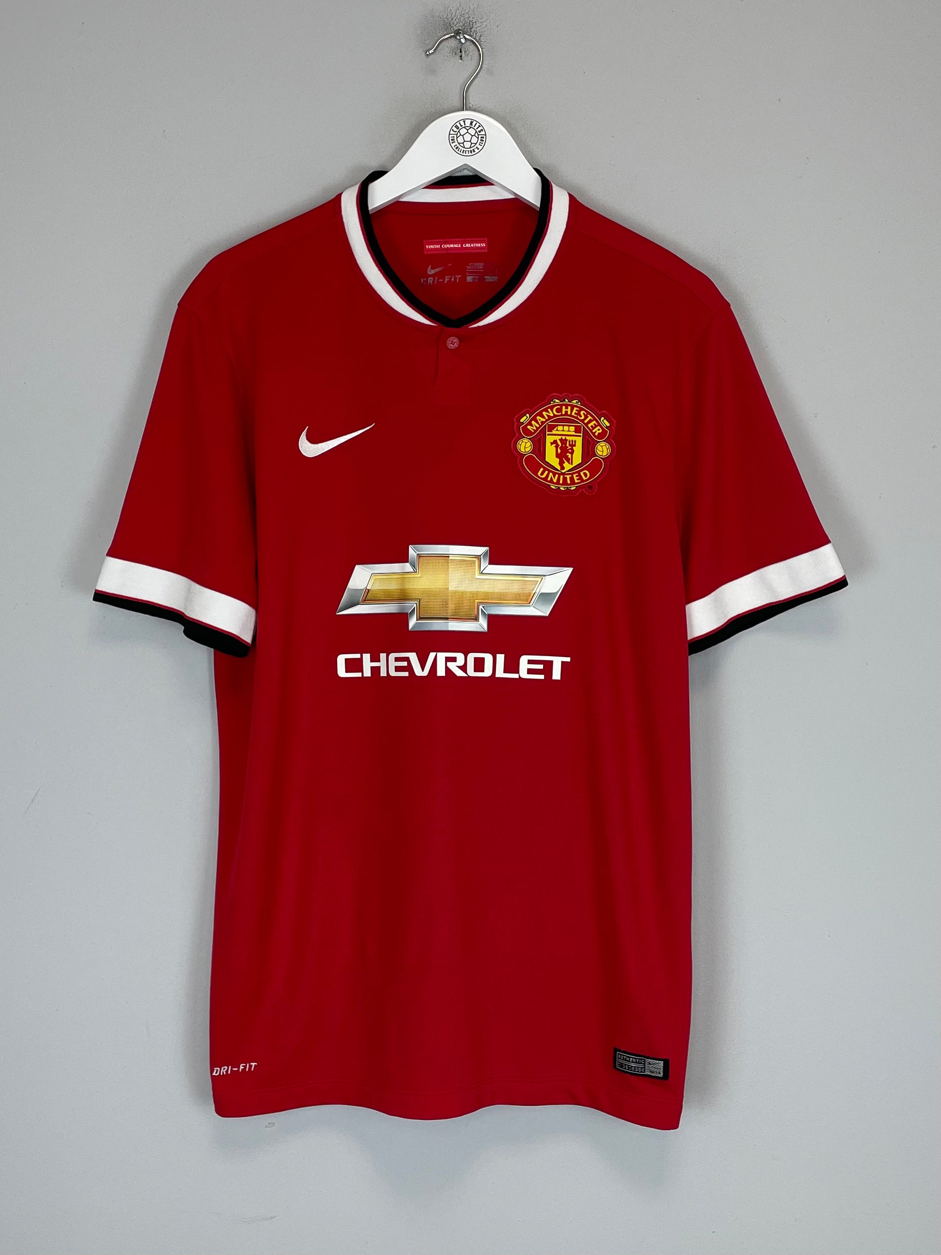 Shop 2014/15 MANCHESTER UNITED V.PERSIE #20 HOME SHIRT (L) NIKE, classic football shirts, vintage football shirts & retro soccer jerseys at Cult Kits