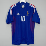 Shop 2002/04 FRANCE ZIDANE #10 HOME SHIRT (L) ADIDAS, classic football shirts, vintage football shirts & retro soccer jerseys at Cult Kits