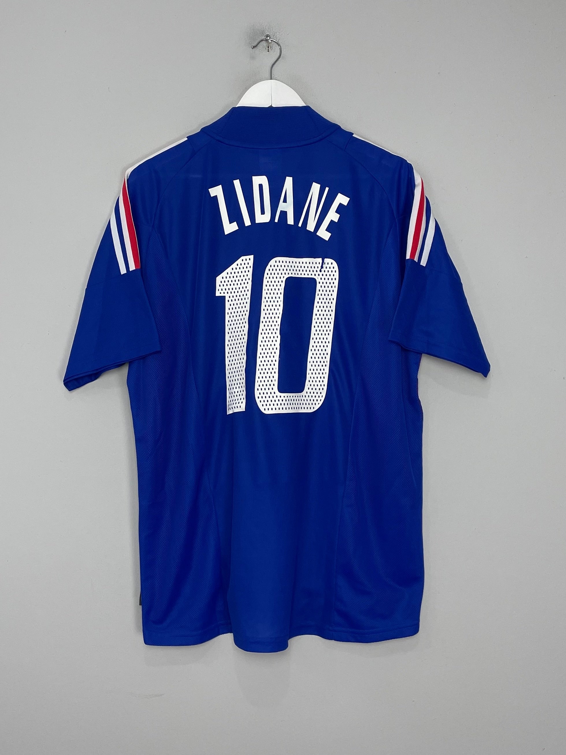 Shop 2002/04 FRANCE ZIDANE #10 HOME SHIRT (L) ADIDAS, classic football shirts, vintage football shirts & retro soccer jerseys at Cult Kits