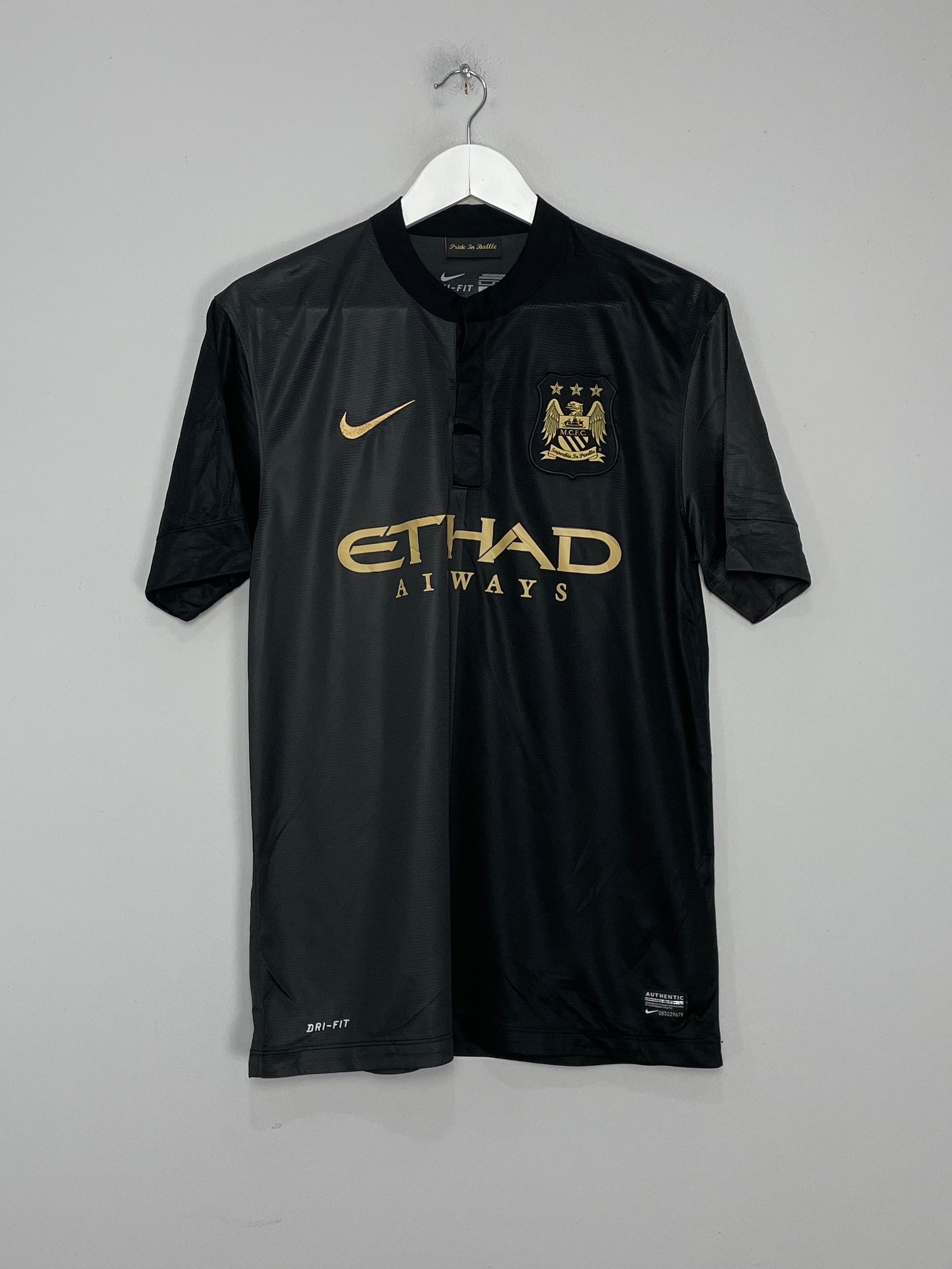 Shop 2013/14 MANCHESTER CITY KOMPANY #4 AWAY SHIRT (M) NIKE, classic football shirts, vintage football shirts & retro soccer jerseys at Cult Kits